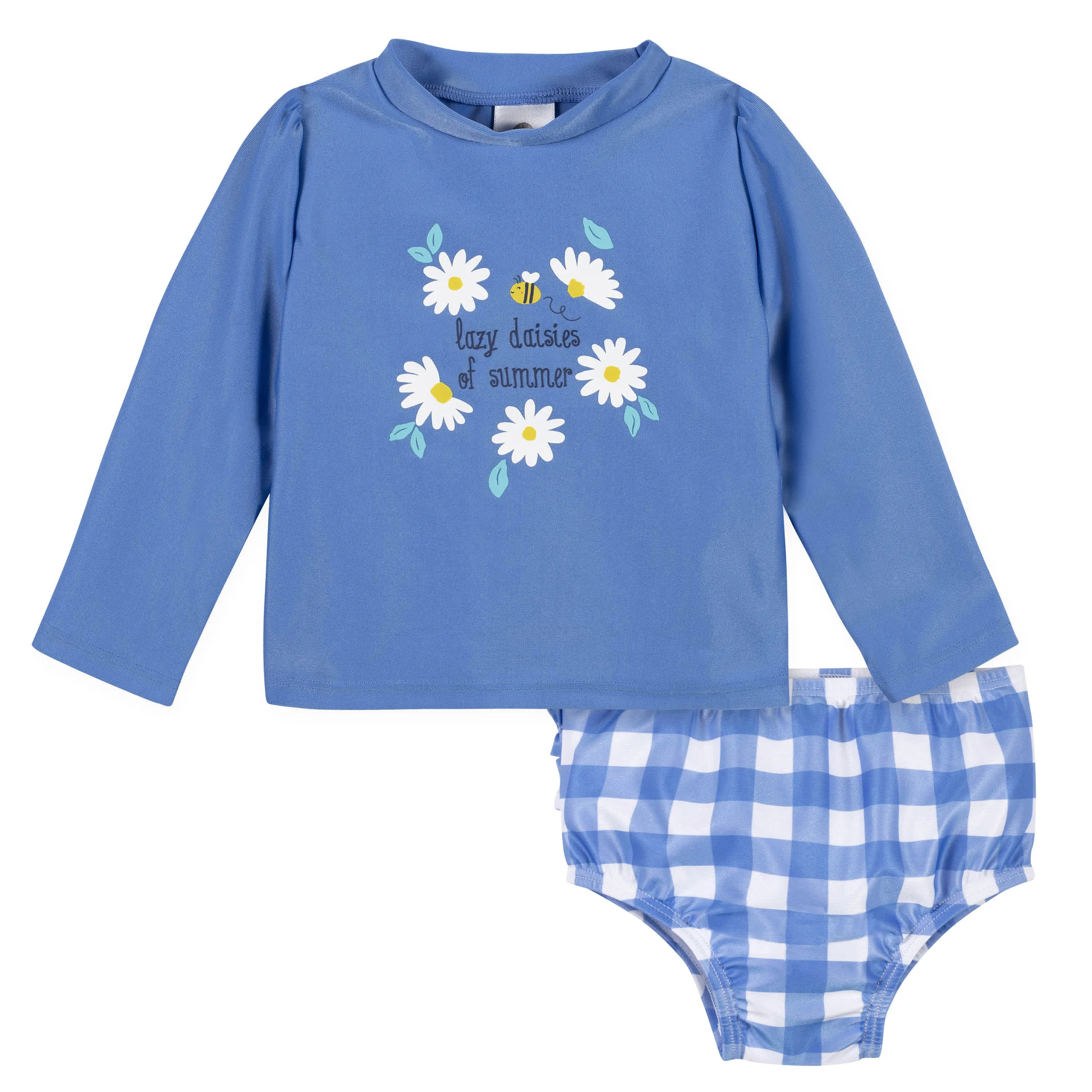 2-Piece Baby & Toddler Girls UPF 50  Darling Daisy Rash Guard & Swim Bottoms Set