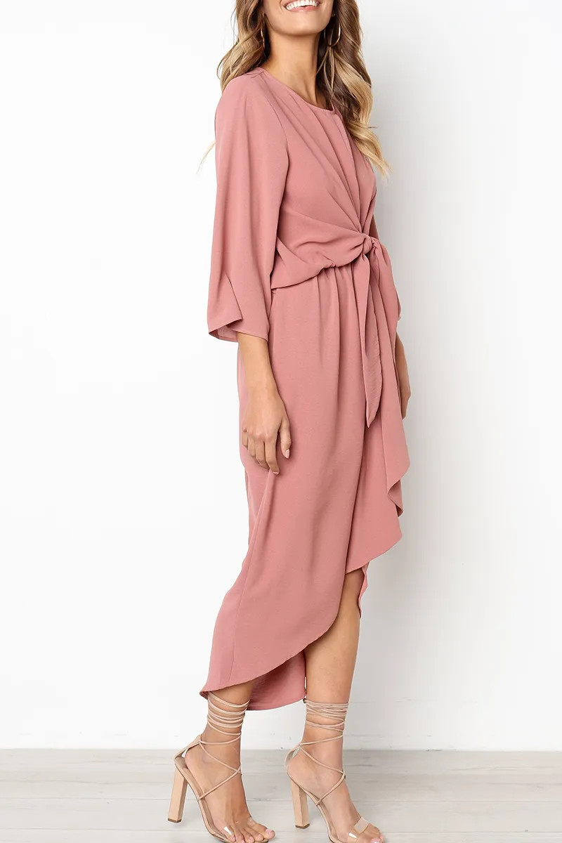 Bandage Fabala Long Sleeves Midi Dress