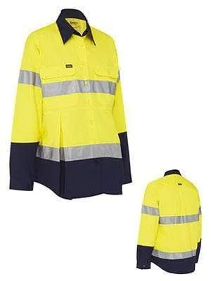 Bisley Workwear 3M Taped Hi Vis Maternity Drill Shirt BLM6456T