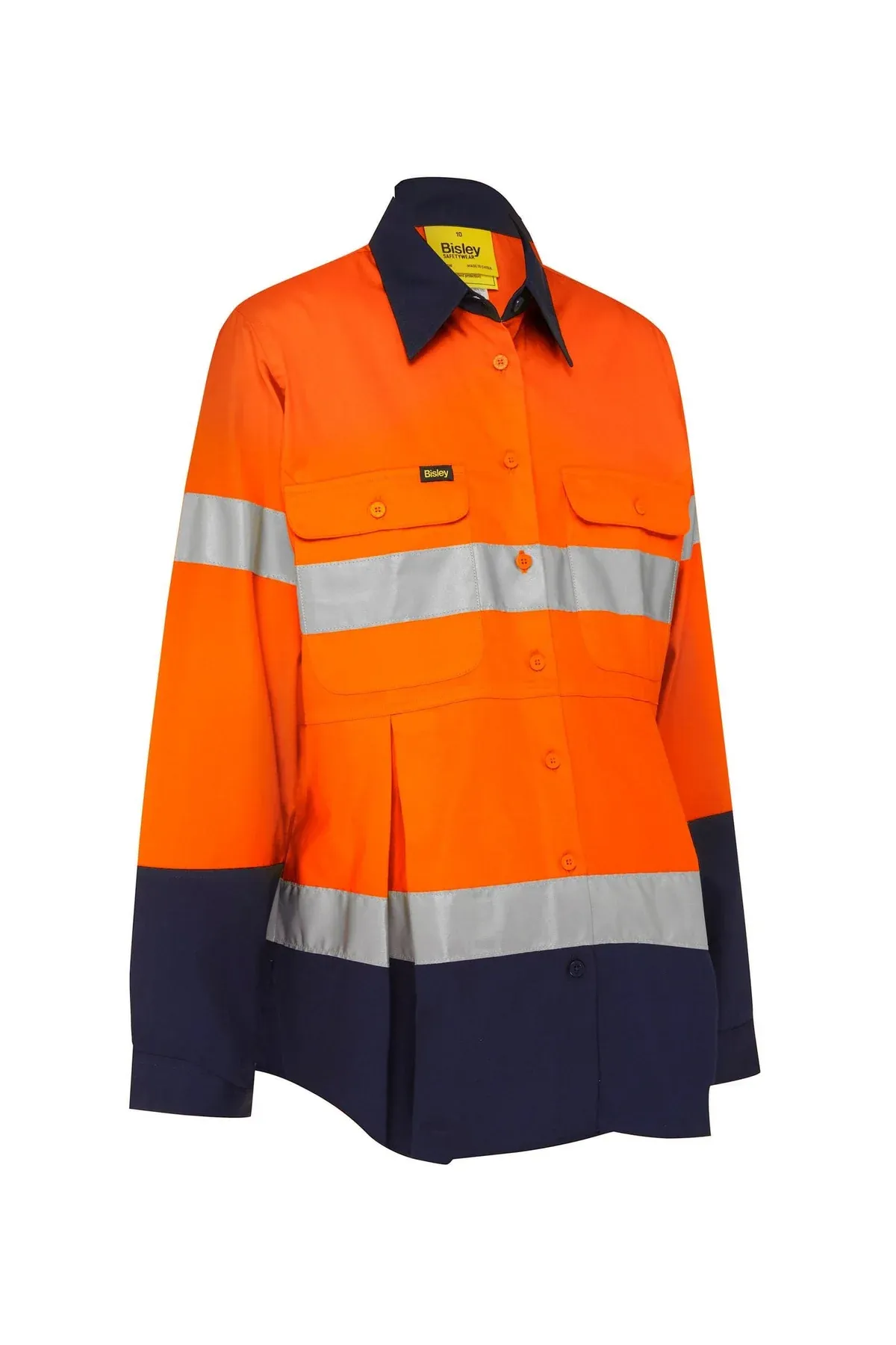 Bisley Workwear 3M Taped Hi Vis Maternity Drill Shirt BLM6456T