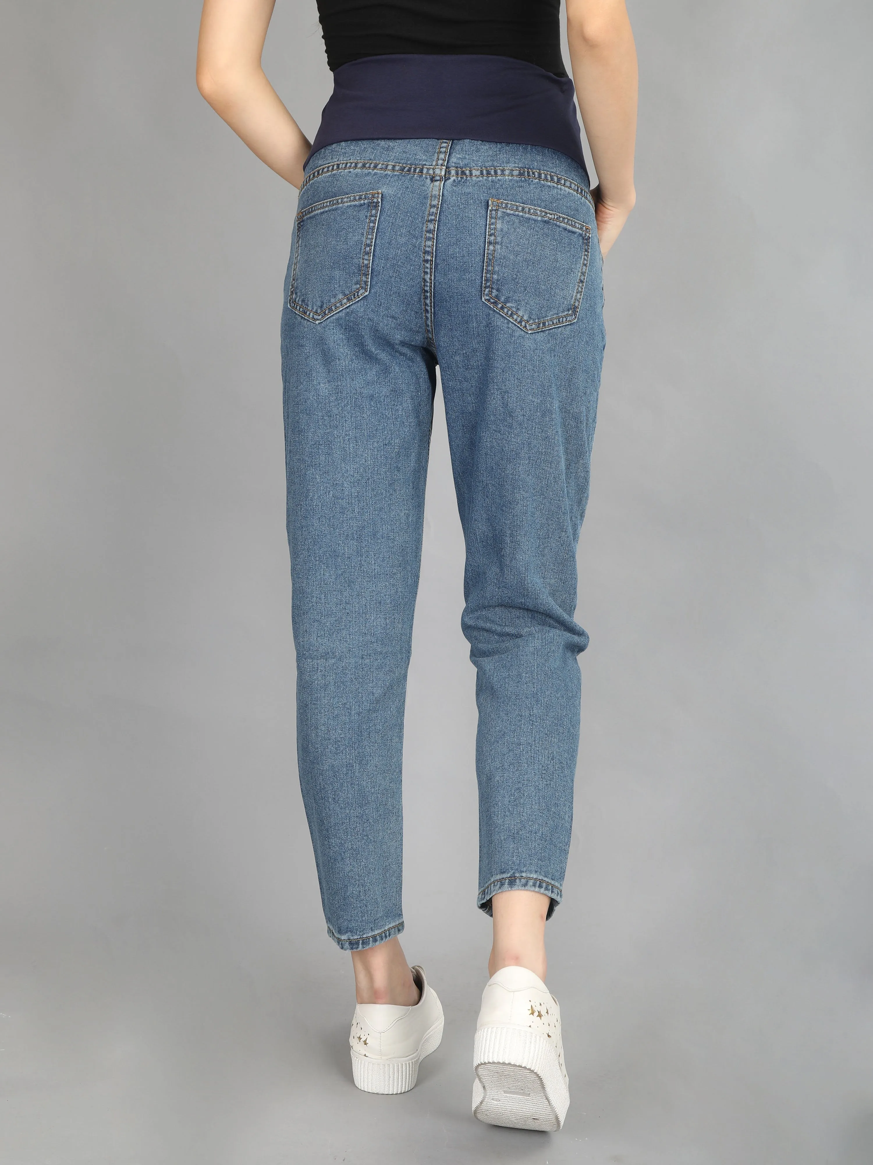 Blue Baggy Denims with Belly Support