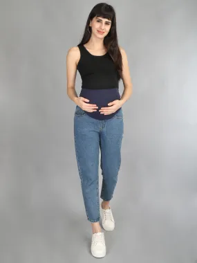 Blue Baggy Denims with Belly Support