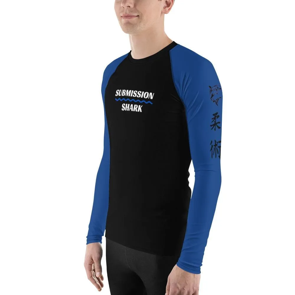 Blue SS Premium Standard ~ Men's BJJ Rash Guard