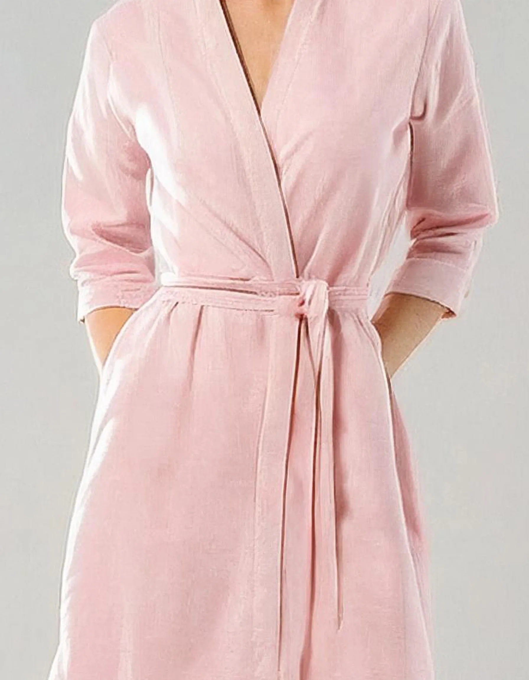 Blush Pink Elegance Wrap Dress