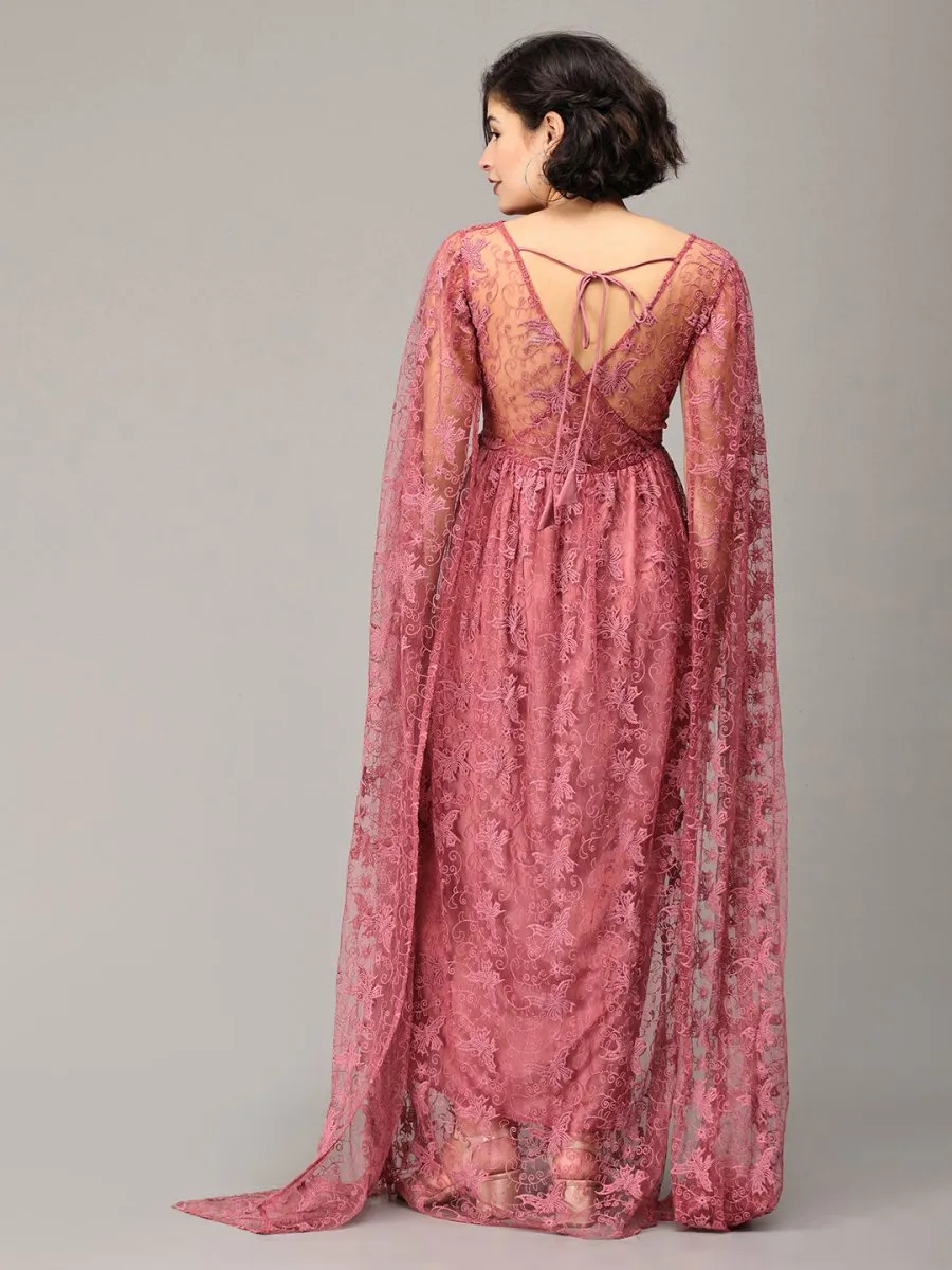 Blushing Mauve Maternity Photoshoot Gown