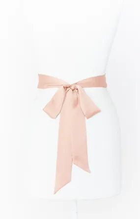 Bridesmaid Sash ~ Rose Gold Luxe Satin