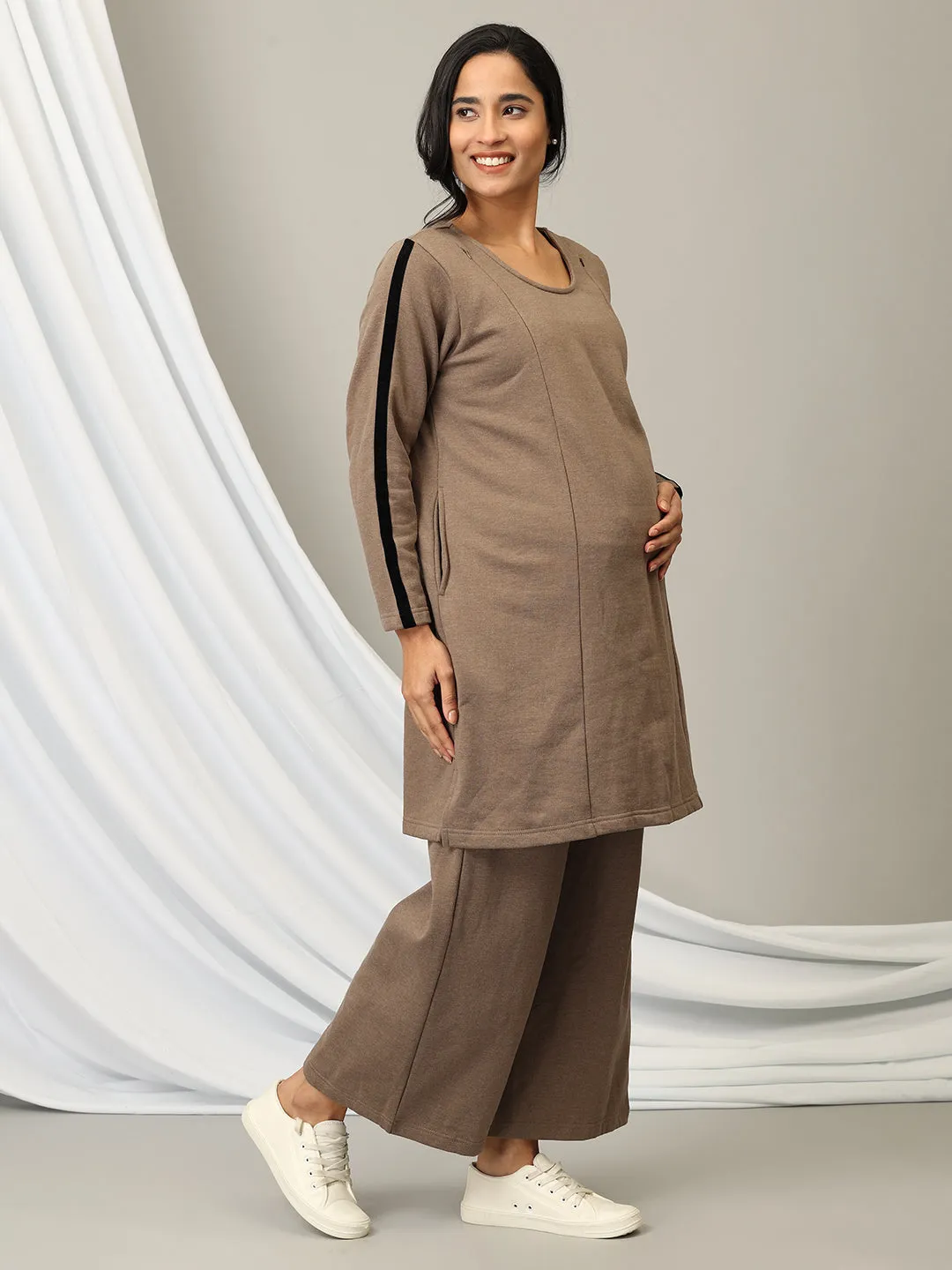 Caffè Mocha Maternity and Nursing Loungewear Set