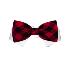 collared clark bow tie - buffalo plaid