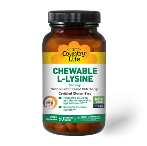 Country Life Chewable L-Lysine 60 Chewable Tablets