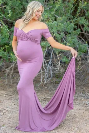 Designarche Lavender Maternity Photoshoot Gown