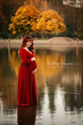 Designarche Red Baby Shower Gown