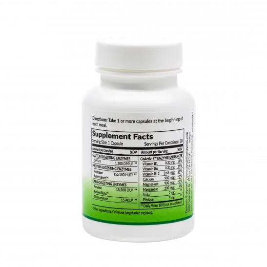 Dynamic Enzymes Gluten Plus Gluten Digestion 30 Capsules