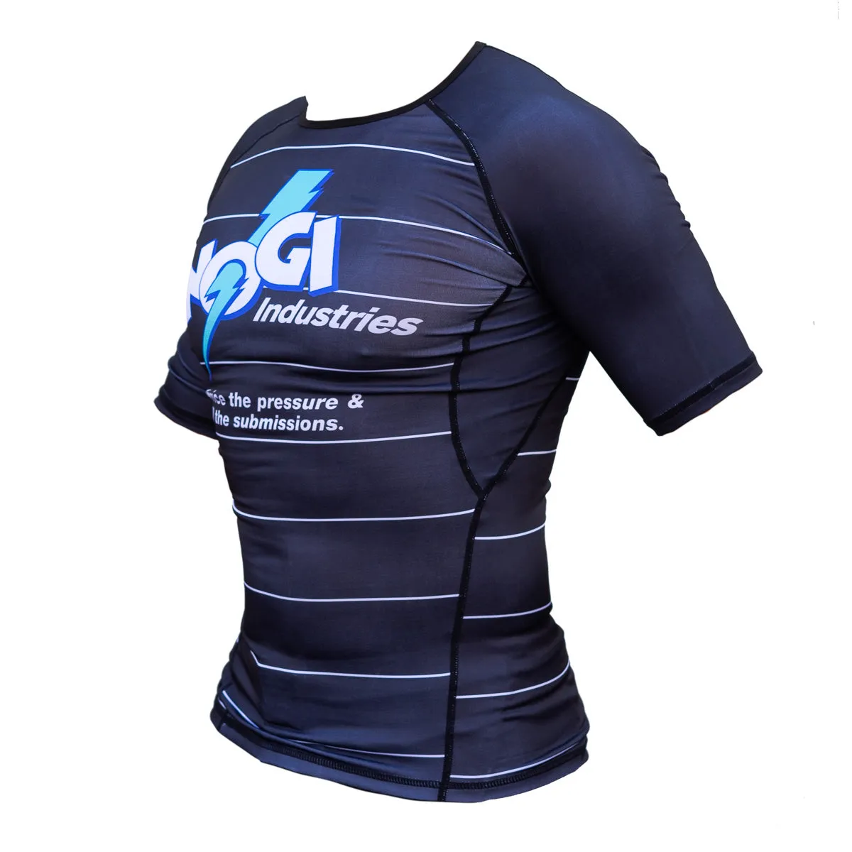 Energy Rash Guard by Nogi Industries Short Sleeve - BLACK