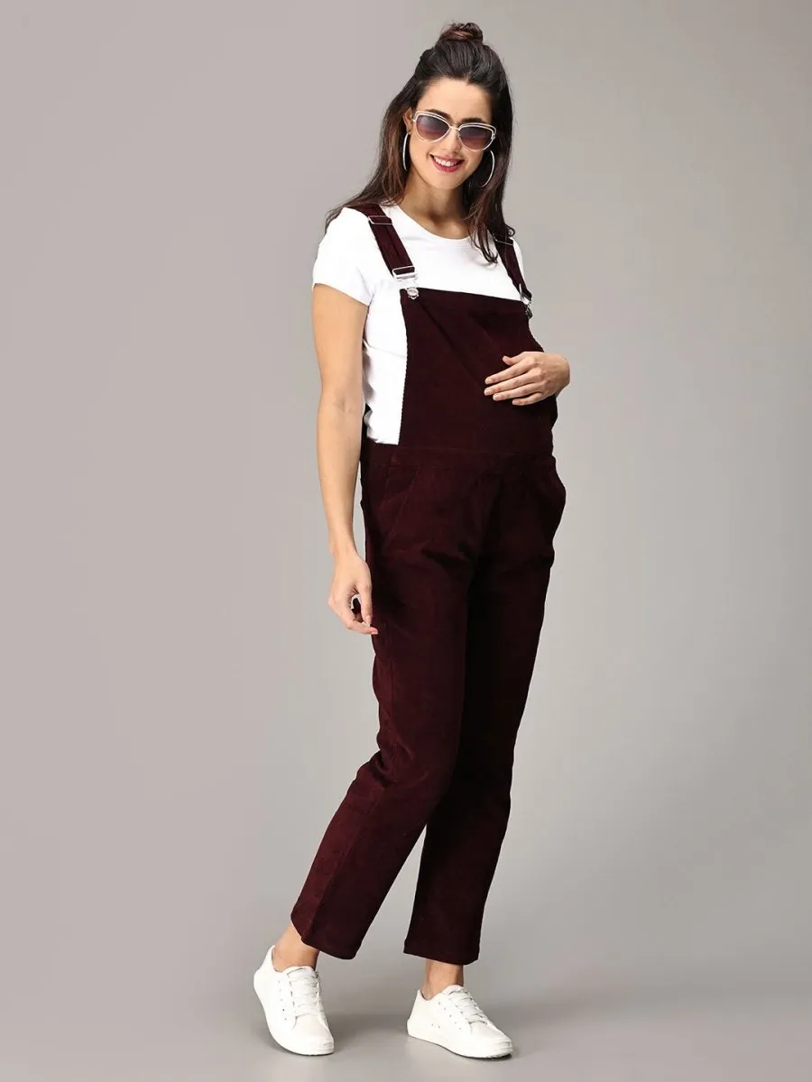 Eternal Love Corduroy Maternity Dungaree