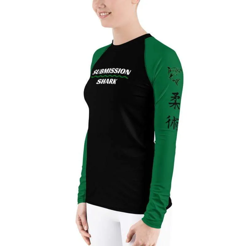 Green SS Premium Standard ~ Women's Rash Guard