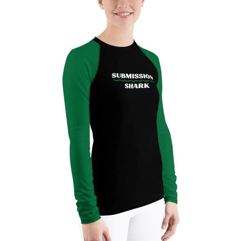 Green SS Premium Standard ~ Women's Rash Guard