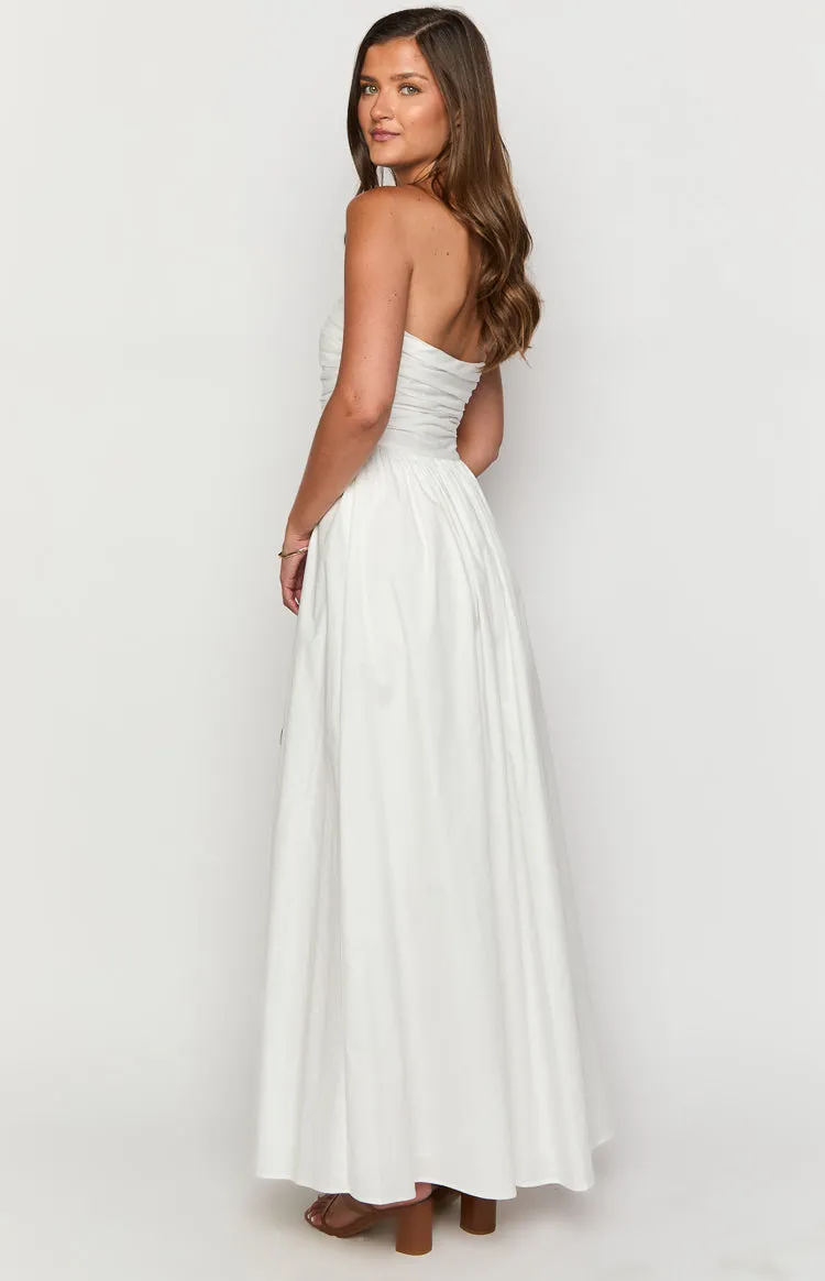 Josianne White Strapless Maxi Dress