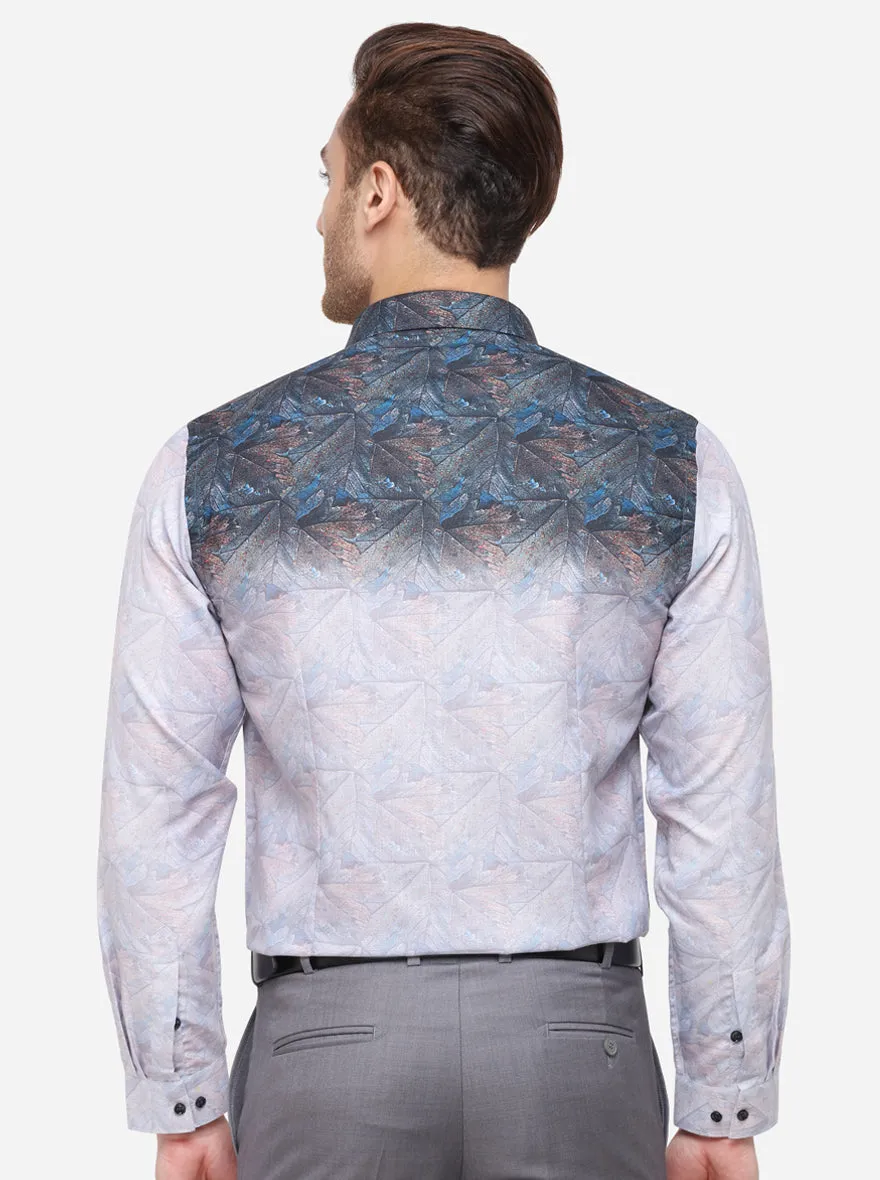 Multicolor Printed Slim Fit Party Wear Shirt | JB Studio