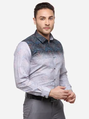 Multicolor Printed Slim Fit Party Wear Shirt | JB Studio