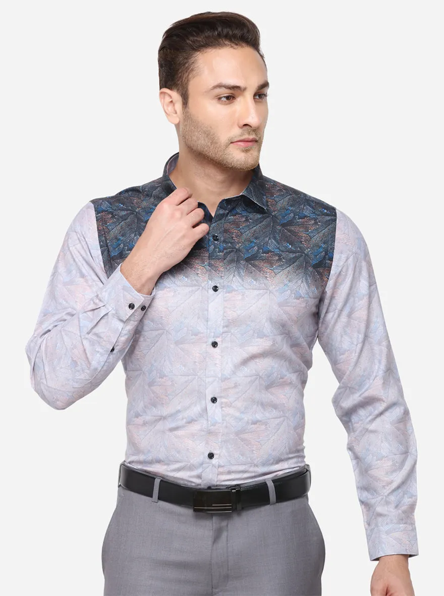 Multicolor Printed Slim Fit Party Wear Shirt | JB Studio