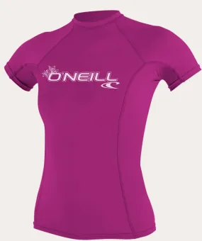 O'neill Women's Basic UPF 50  S/S Rash Guard Fox Pink