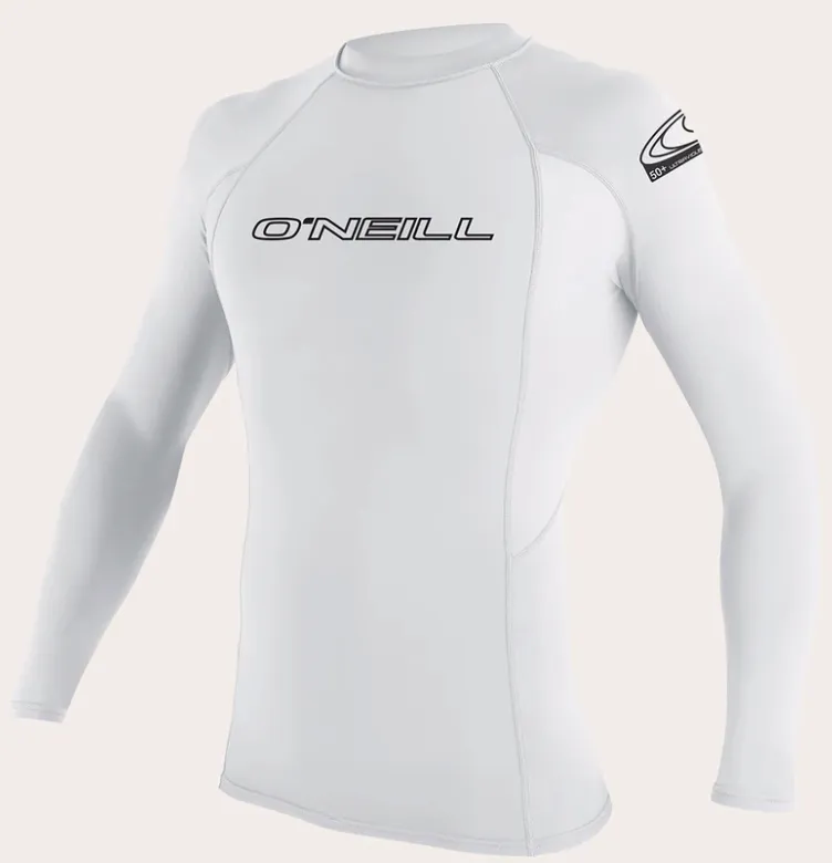 O'neill Youth Basic UPF 50  L/S Rash Guard White