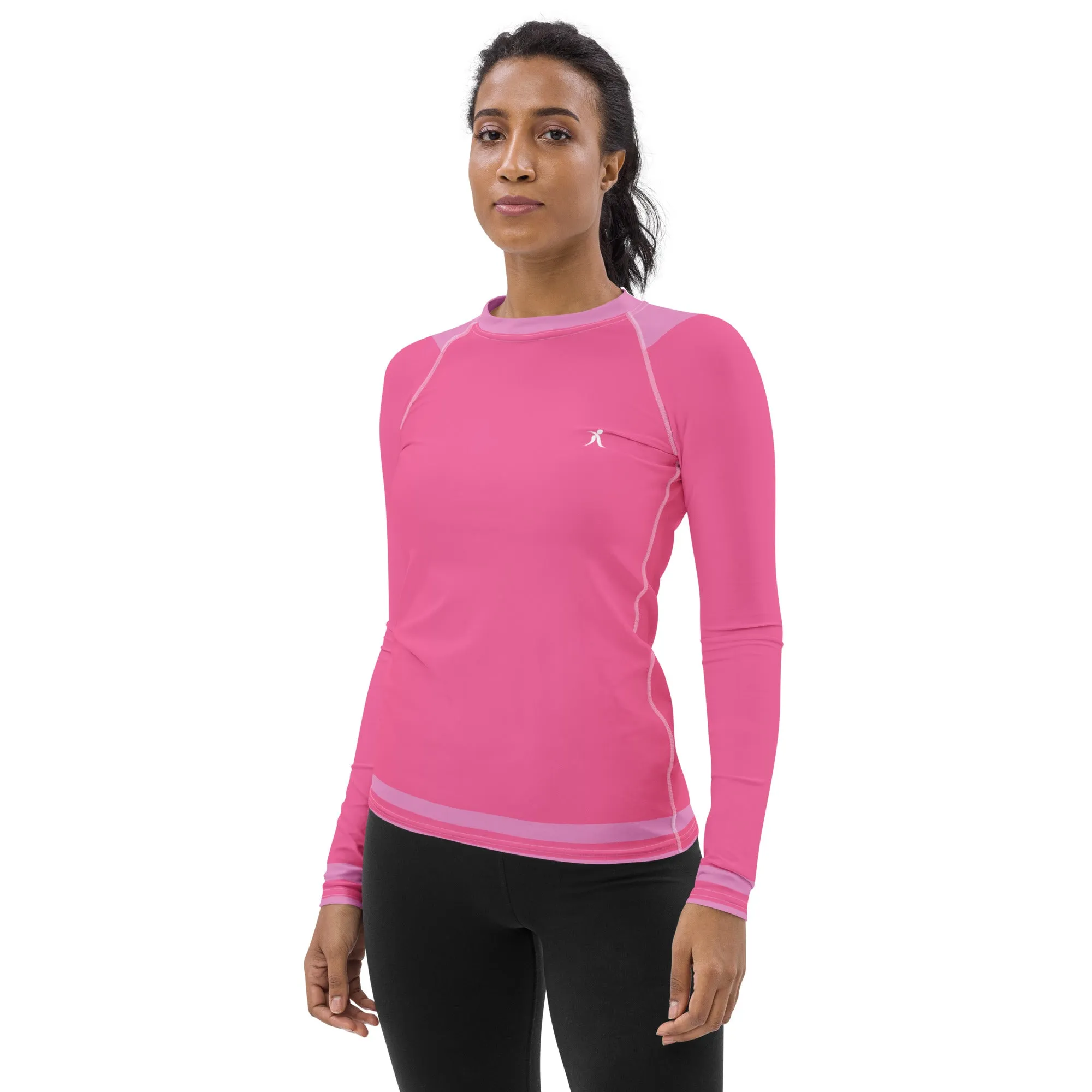 Pink Stripe Rash Guard