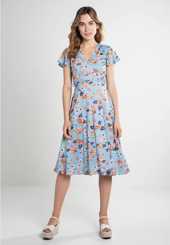 Polly Wrap Dress Multi Floral