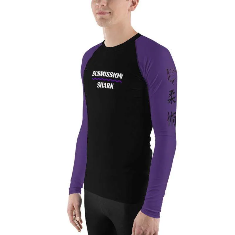 Purple SS Premium Standard ~ Men's BJJ Rash Guard