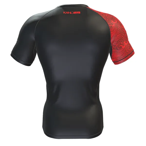 Rashguard Maneca Scurta KANO KIMONOS - Negru - Unisex ( Pentru Centura Neagra )