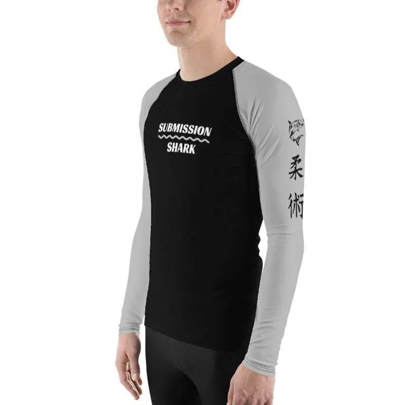 Silver SS Premium Standard ~ Men's BJJ Rash Guard