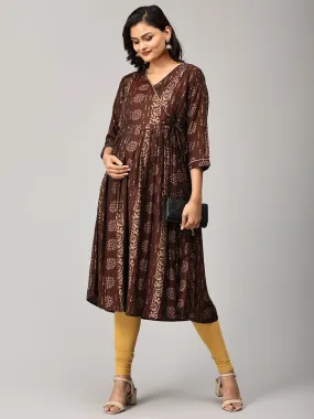 The Truffle Royale Maternity and Nursing Anarkali Kurti