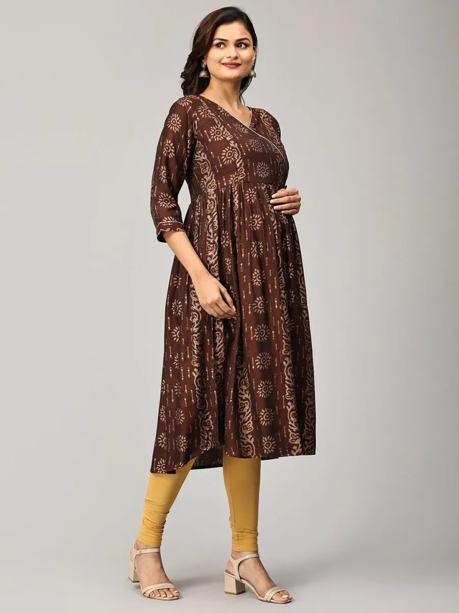 The Truffle Royale Maternity and Nursing Anarkali Kurti