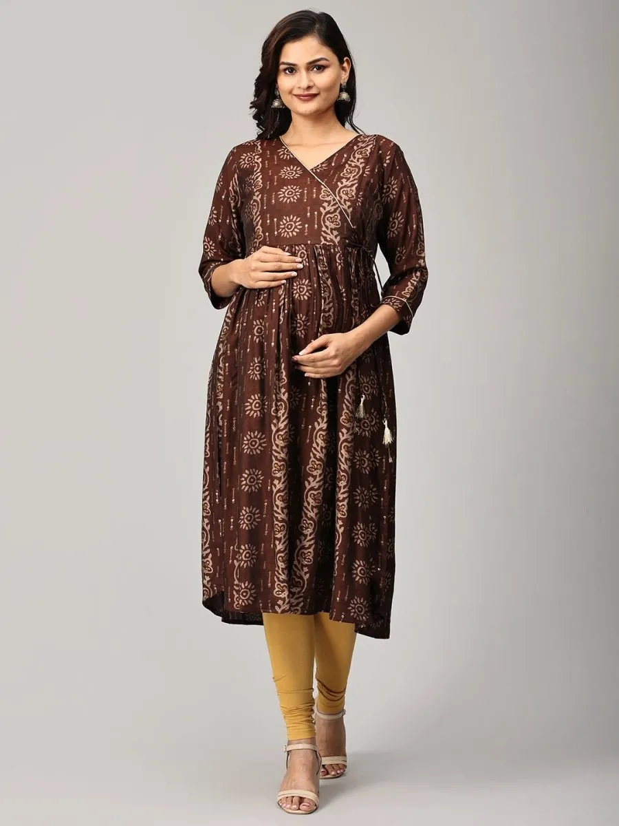 The Truffle Royale Maternity and Nursing Anarkali Kurti