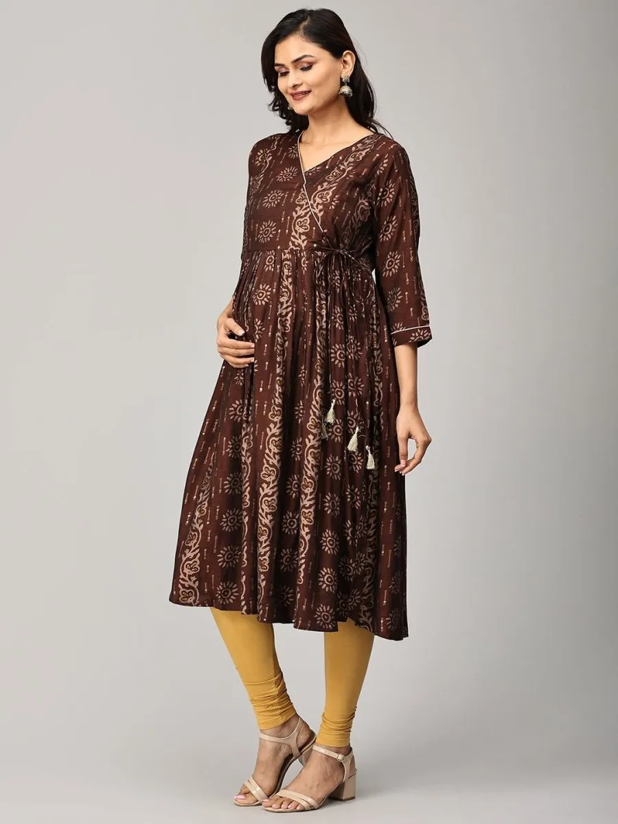 The Truffle Royale Maternity and Nursing Anarkali Kurti