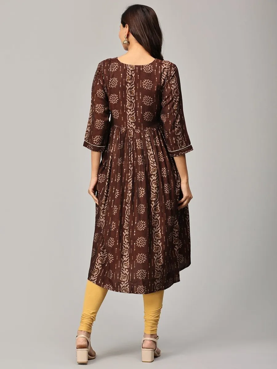 The Truffle Royale Maternity and Nursing Anarkali Kurti