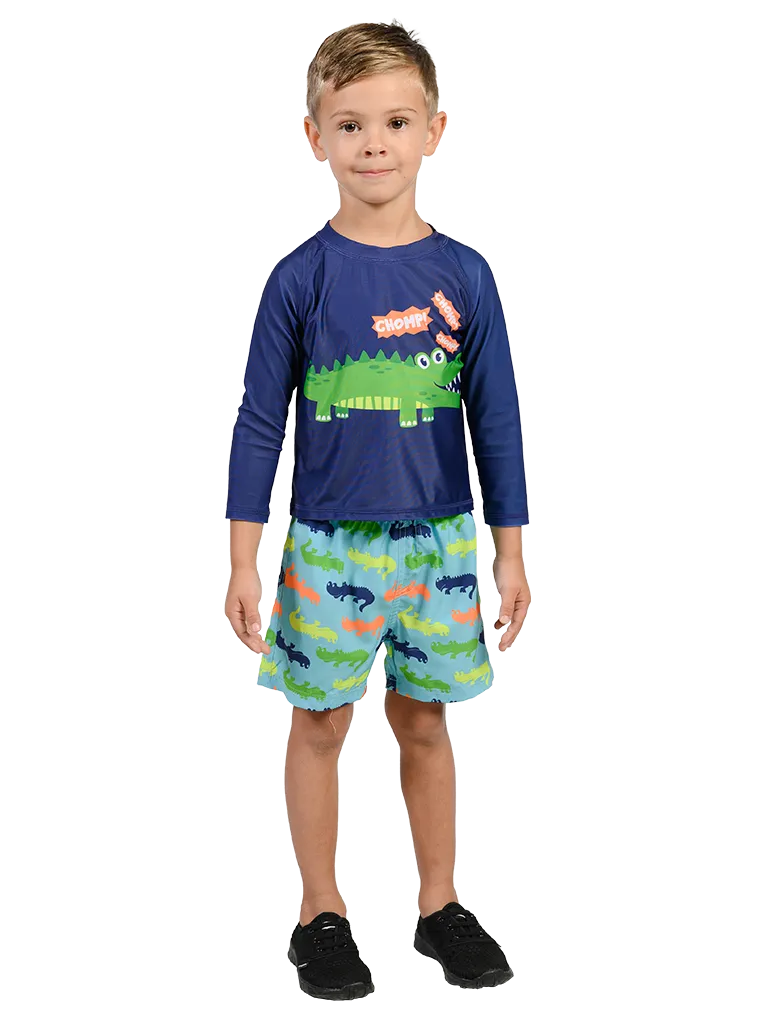 Toddler boys rash guard set