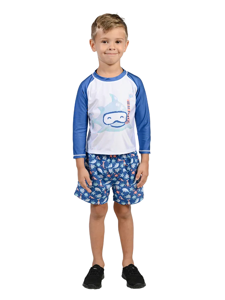 Toddler boys rash guard set