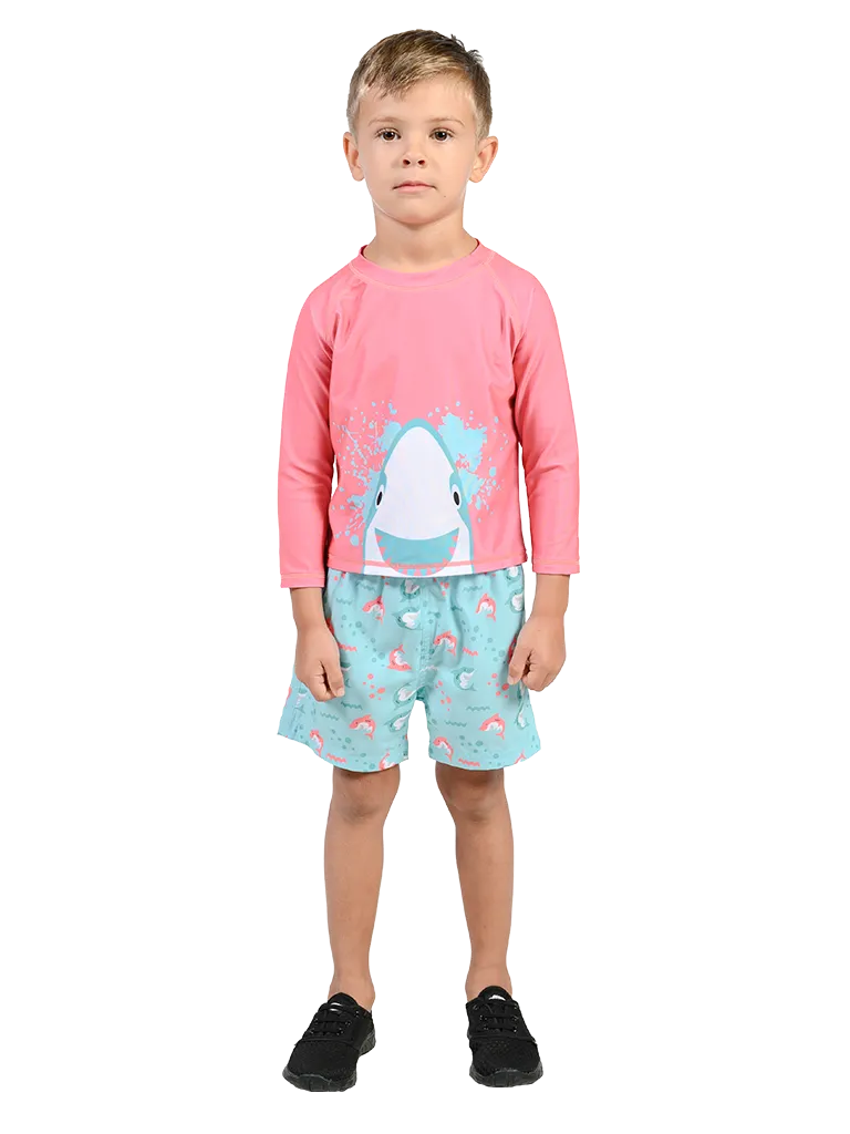 Toddler boys rash guard set