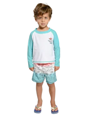 Toddler boys rash guard set