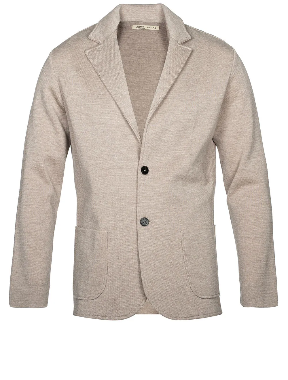 Virgin Wool 2 Button Swacket Beige