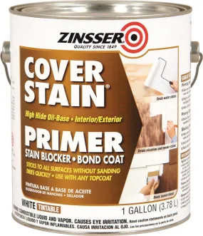 Zinsser 3551 Primer, Matte, White, 1 gal :GAL: QUANTITY: 4